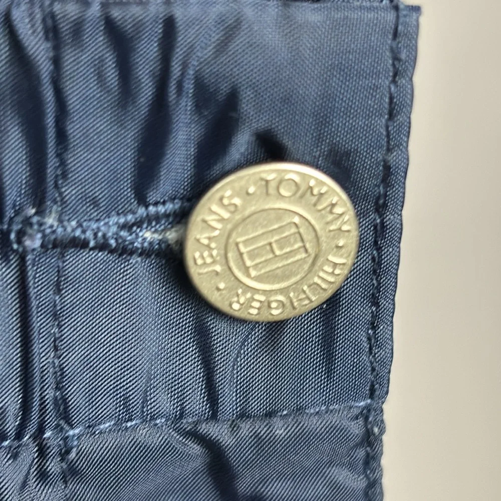 Tommy Hilfiger Vintage 90s Snap Windbreaker Pants Navy Blue Small Y2K - Picture 7 of 13
